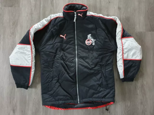 1. FC Köln Puma Cellerator Winter Jacke Stadion Schwarz Rot Silber Gr. XL NEU