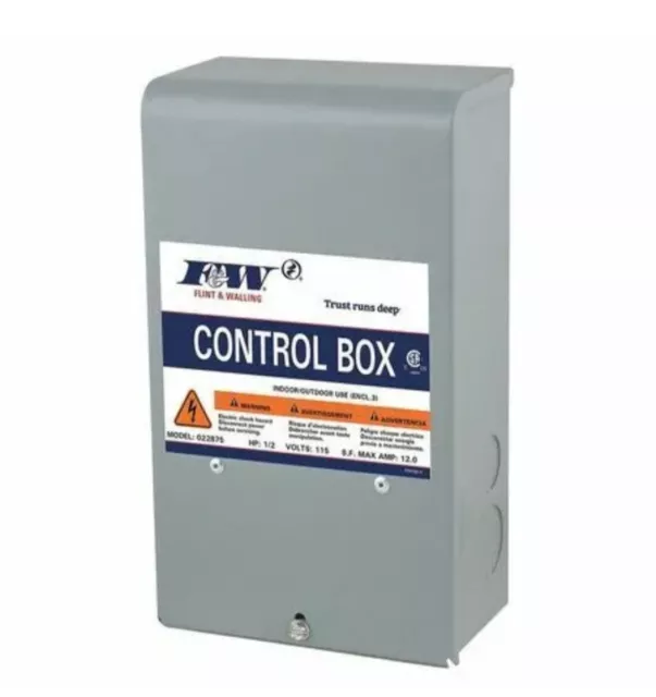 FLINT & WALLING 022877 Motor/Pump Control Box,1 Phase,230V,2.3A