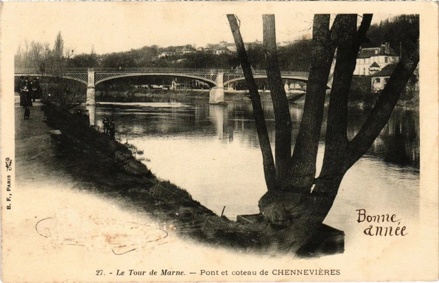 CPA Le Tour de MARNE - Pont et coteau de CHENNEVIERES (107791)