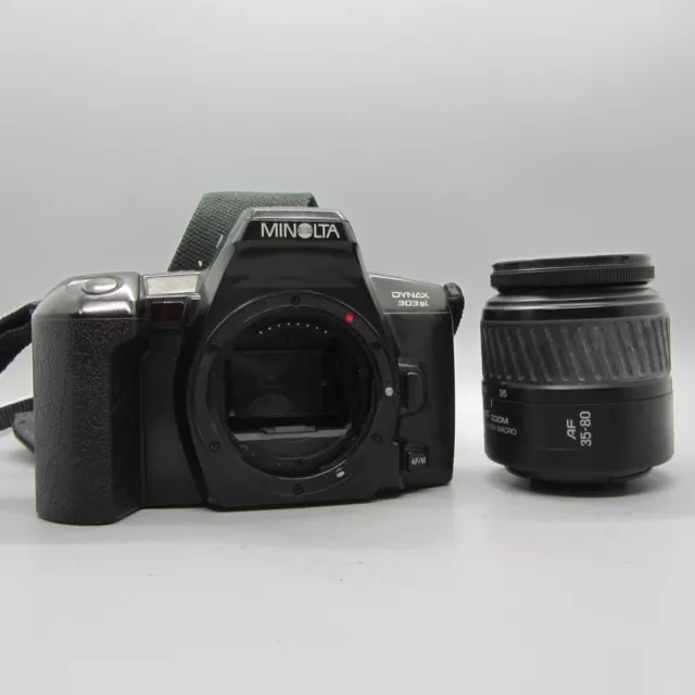 Minolta Dynax 303si SLR 35mm Film Camera With 35-80mm f/4-5.6 Lens Tested