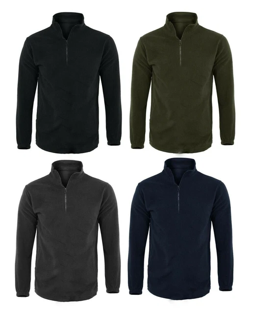 Felpa Maglia Pullover Uomo Cardigan Pile Lavoro Maglione Con Zip Vari Colori T33