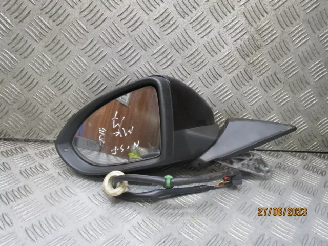 2015 Vw Golf Mk7 5Dr Passenger Side Wing Mirror Black E1021277 (Power Fold)