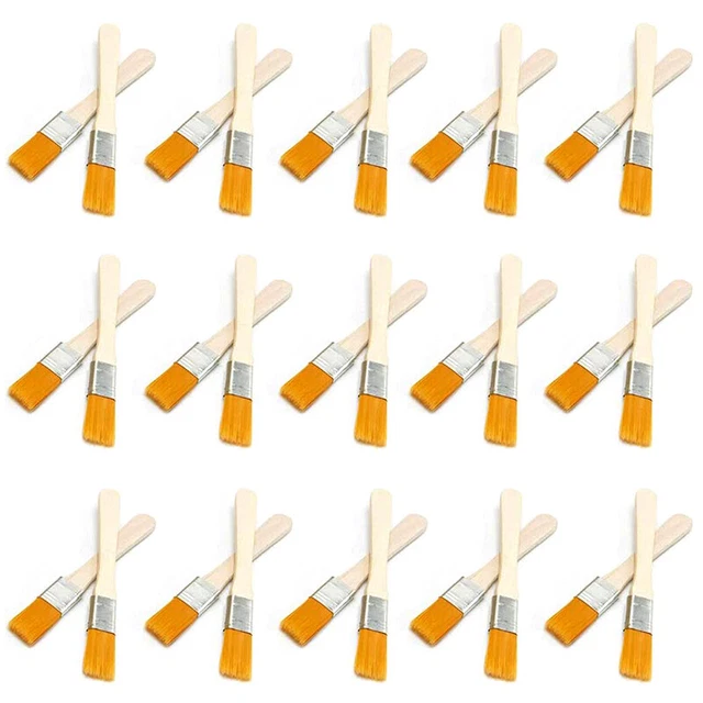 Set di 30 Pennelli per Pittura con Manico nel Legno, Pennello per e Rimozio A8N6