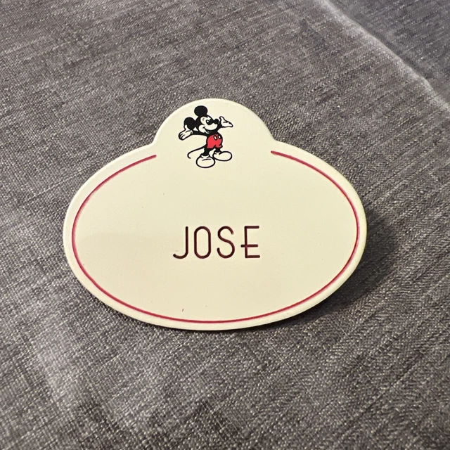 VINTAGE DISNEY MICKEY Cast Member Name Tag Employee Badge JOSE Pin 8.