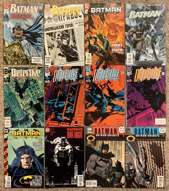 Lot Of 12 BATMAN/DETECTIVE Comics 1989-2004 LEGENDS DARK KNIGHT/GOTHAM KNIGHTS