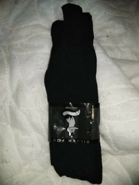 Chaussettes bottes Fox Army neuves en argent noir taille 13-15 fabriquées aux États-Unis