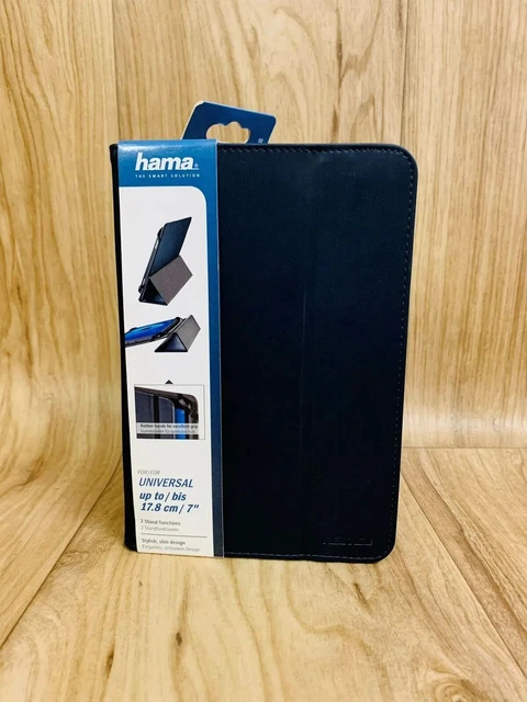 hama Tablet Case Portfolio Schutzhülle Universal bis 17.8cm / 7" Schwarz NEU OVP