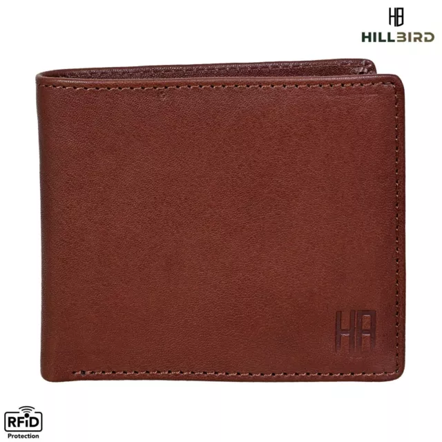 Cartera de cuero con bloqueo RFID para hombre "HILL BIRD" Titular de la...