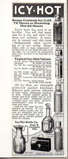 1915 Print Ad Icy Hot Bottle Co. Lunch Kits Cincinnati,OH