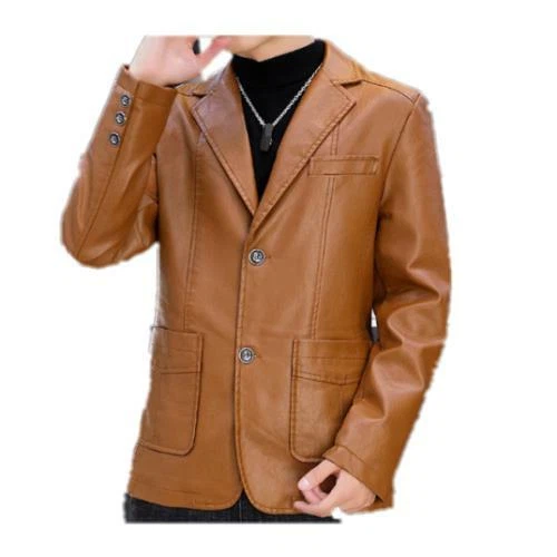 Mens Motorcycle Faux Leather Jacket Fleece Lined Thick Winter Slim Fit Outwear D