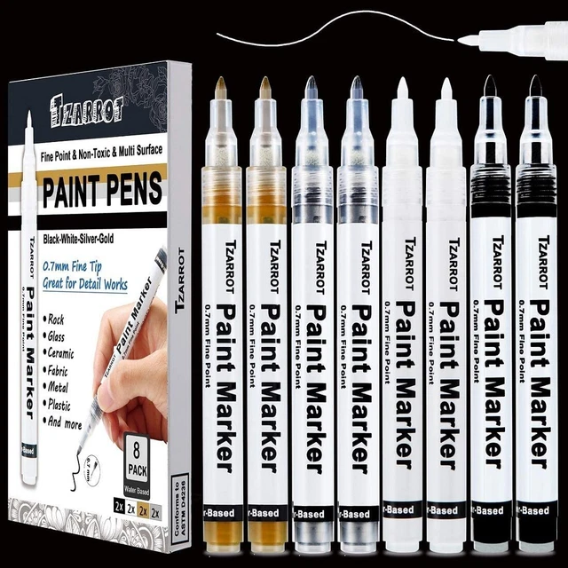 8 Pack Acrylstifte Für Steine Wasserfest Acrylstifte Marker Stifte Permanent NEU