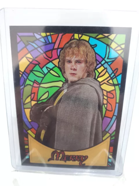 Topps Lord of the Rings 2006 Evolution Stained Glass Chase Card # S8 'Merry'