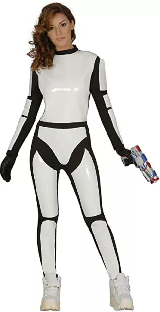 Guirca Costume Carnevale Soldato Stormtrooper Tg M/L Vestito da Donna Star Wars