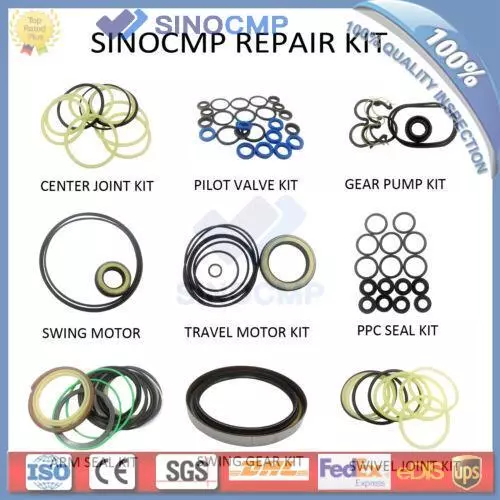 Arm Boom Bucket Seal Kits for Kobelco SK200-3 Excavator Repair Gasket SINOCMP