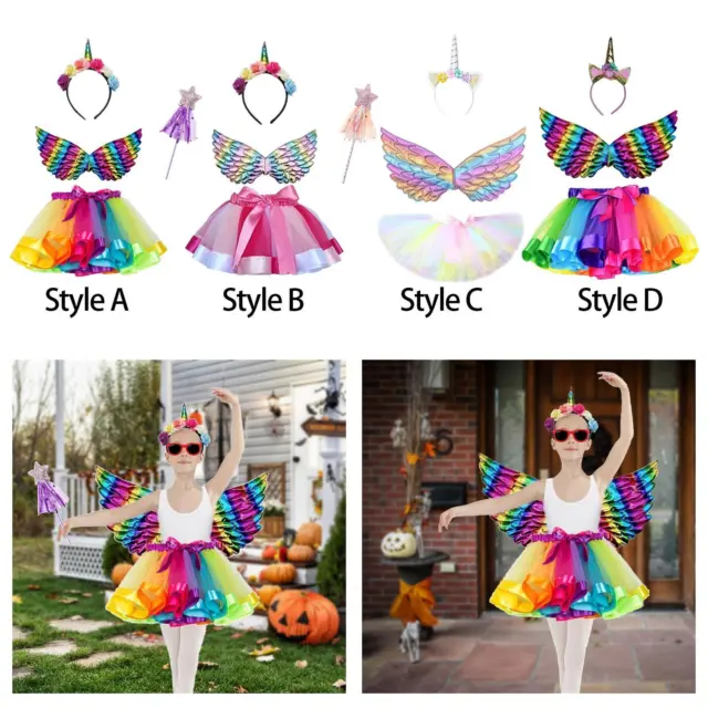 Costumi da unicorno per bambini per ragazze Abiti cosplay di Halloween Gonne