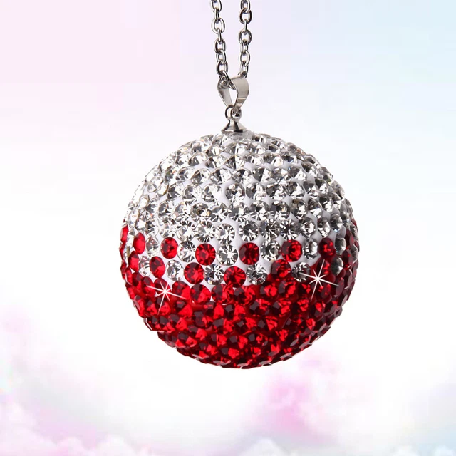 Decorazione Auto In Cristallo Rosso Strass-Charme-Decorazione Auto