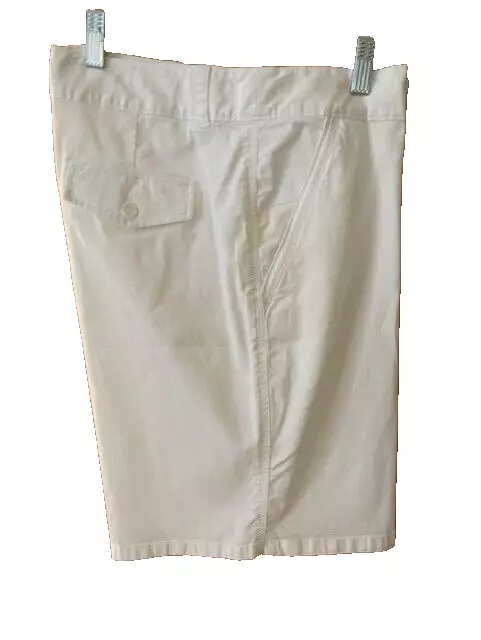 Womens Tommy Bahama Khaki Shorts 12 White Cotton Chino Stretch