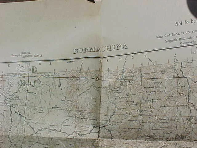 ORIGINAL WWII MAP Burma China Bhamo 1941 £189.67 - PicClick UK