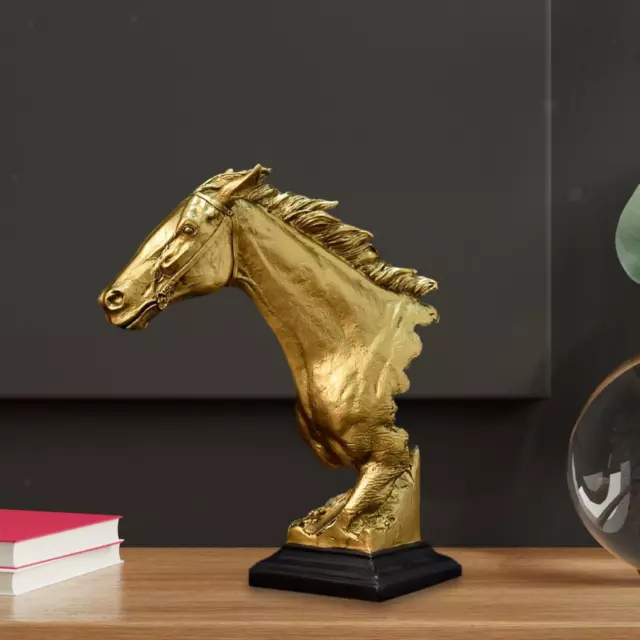 Pferdekopf-Figuren im nordischen Stil für Bücherregal-Wohnzimmer-Tischplatte