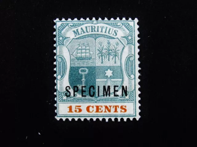 nystamps British Mauritius Stamp # 107 Mint OG H $75 SPECIMEN       A26y3028