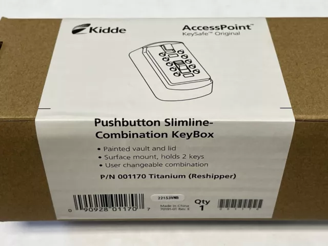 NEW FREE FREIGHT sealed Kidde  Access Point KeySafe  pushbutton combination