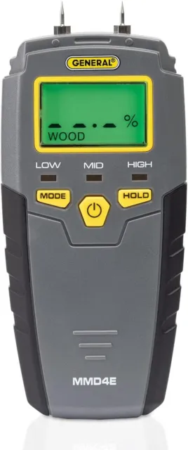 General Tools MMD4E Digital Moisture Meter Water Leak Detector Moisture Tester