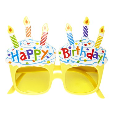 Amosfun 8 Pezzi Occhiali Buon Compleanno Cornice Carta Festa Compleanno Occhiali Carta Stagnola Glitter Compleanno Occhiali da Sole Festa novità Regalo Bomboniere Argento 