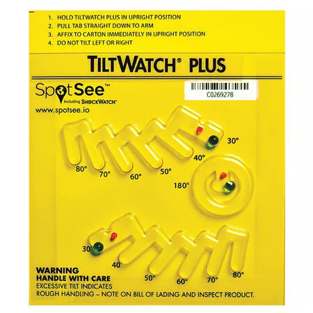 Tiltwatch 24114 Tilt Indicator Label,30 Deg.,Pk50