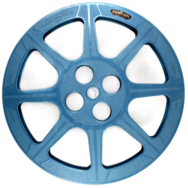 Carrete de película de cine de 16 mm 1200 ft carrete de recogida azul