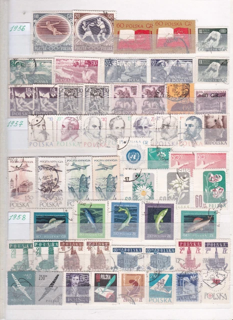 Briefmarken Polen aus 1956 - 1962 Gestempelt / Postfrisch
