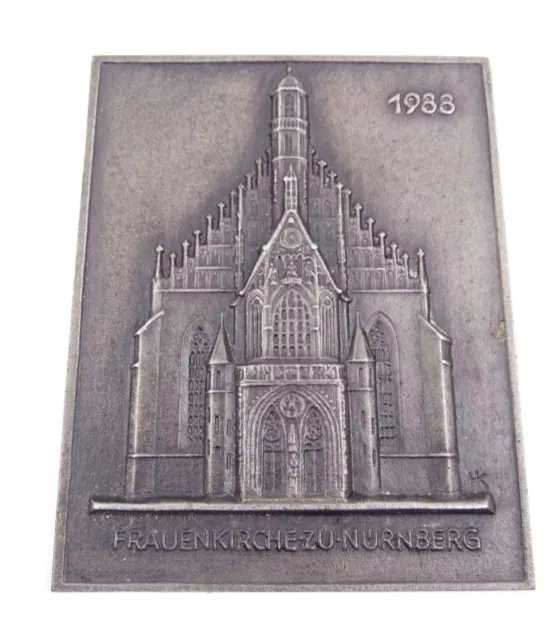 Buderus Kunstguss  Frauenkirche zu Nürnberg Eisenguss Plakette 1988