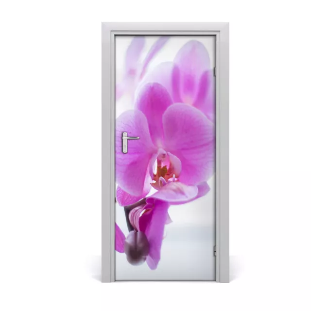 Pegatinas Para Puertas 85x205 cm Pegatinas de pared de chapa Orchid rosa