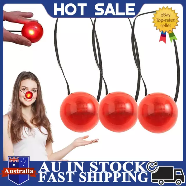Funny LED Glowing Clown Noses Red Nose Clown Nose Dress-Up Props Stage Props AU