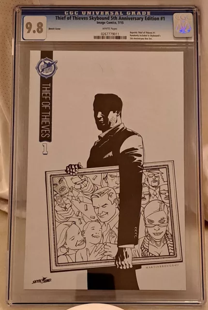 Thief of Thieves #1 Skybound 5th Anniversary CGC 9.8 Image Comics Sketch Cover