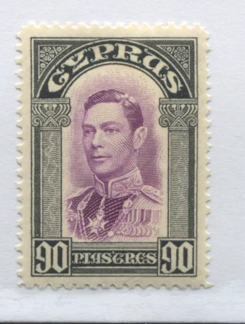 Cyprus KGVI 1938 90 piastres mint o.g. hinged