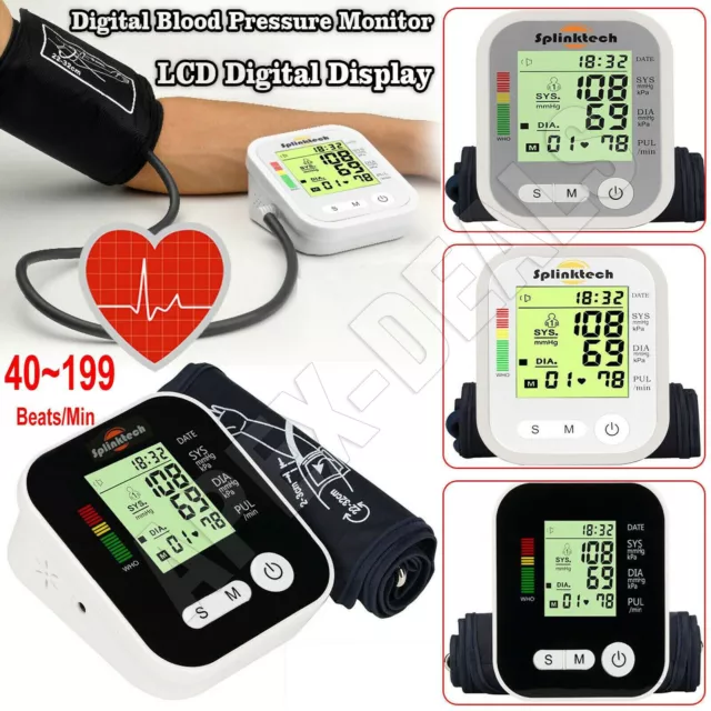 Digitals Voices Automatic Blood Pressure Monitor Upper Arm BP Machine 180 Memory