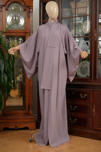 Dear Vanilla Japanese Silk Iromuji Kimono Women's Authentic Japan Made Vintage