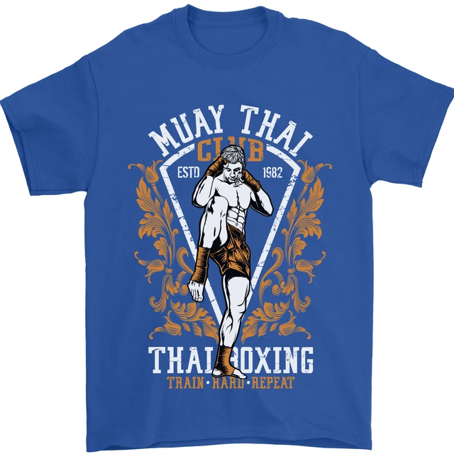 T-shirt da uomo Muay Thai Fighter Warrior MMA arti marziali 100% cotone 5