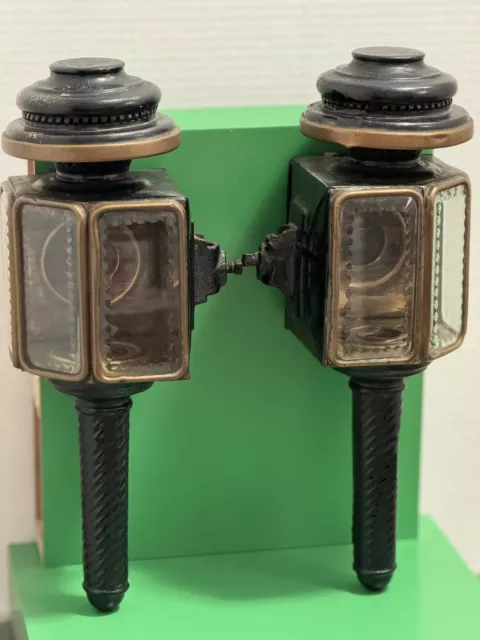 Pair of Antique Horse Drawn Carriage Buggy Coach Lights 14” Tall  Free Shipping