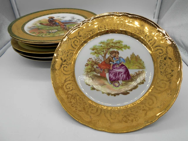 Assiettes en porcelaine (lot de 8) | Cottage