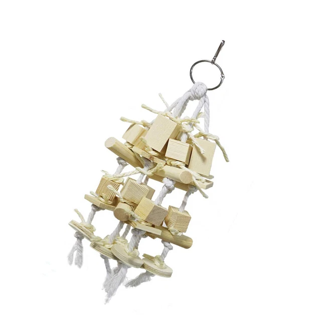 1 Pc Papagei Schaukel Pet Liefert Vogel Käfig Stand Holz Papagei Spielzeug