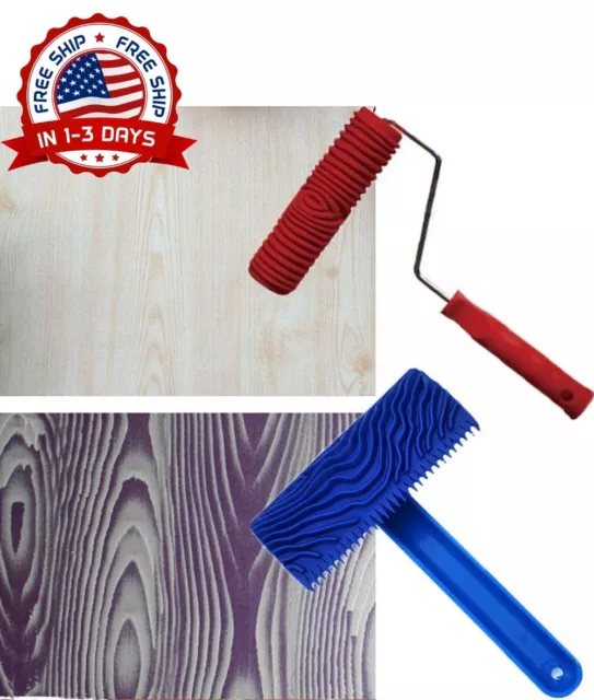 Rodillo texturizado de pintura con patrón base para pintura pintar 2 PIEZAS