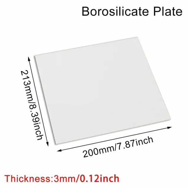 Signstek Borosilicate Glass Plate for MK2 MK3 Heated Bed 3D Printer 213x200x3mm