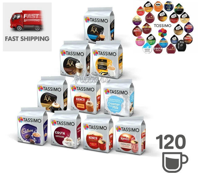 TASSIMO Coffee Capsules T-Disc Pods / Mixed Variety Packs of 20,36