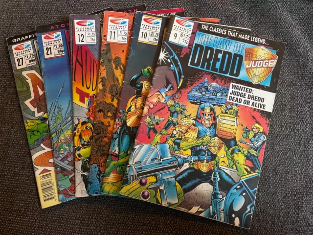 6x Job Lot Bundle Fleetway Quality Judge Dredd Law of Dredd Comics 9-12 21 27