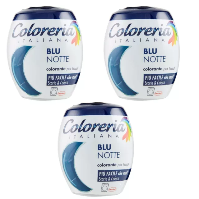 1 pz Coloreria Italiana Colorante per Tessuti Blu Notte Scarta & Colora  350gr