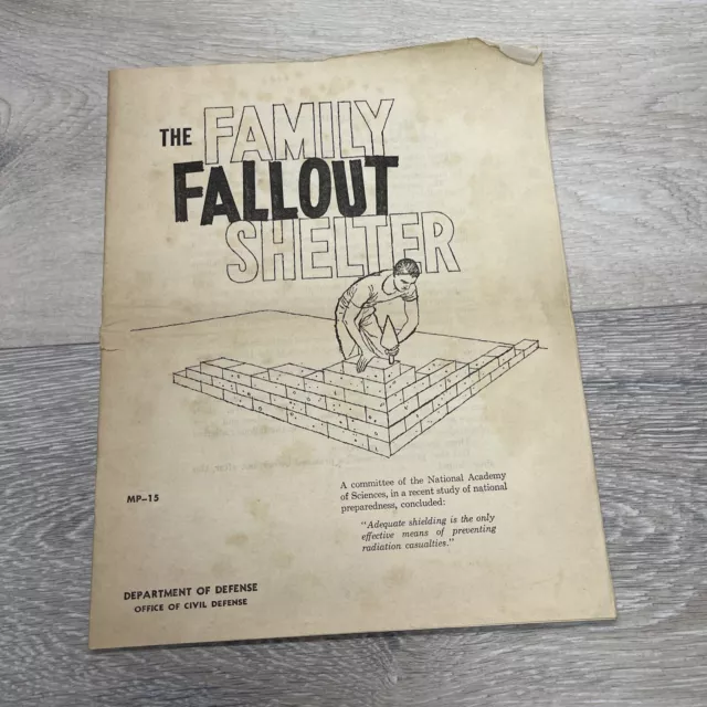 1961 The Family Fallout Shelter MP-15 - Department of Civil Defense - Cold War