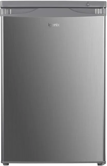 Larder Fridge, Under Counter, 136 Litre, Reversible Door, Inox, Igenix IG255X