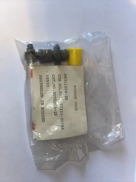 Military Connector NOS MILSPEC MS3111F-8-2P with GOLD pins