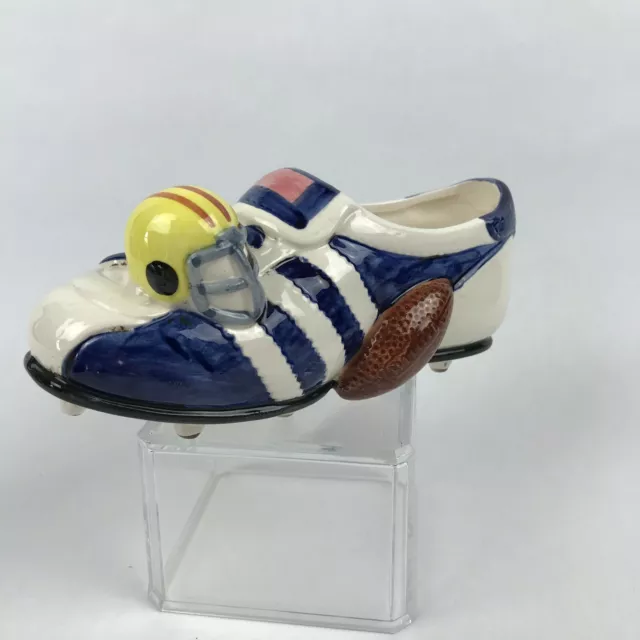 ADORABLE Football Cleat w/Helmet & Football Planter Relpo 6883 Made in Japan
